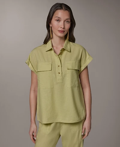 Donna Karan New York Women's Collared Neck Shirt