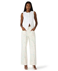 Steve Madden Women's Printed Straight-Fit Jeans