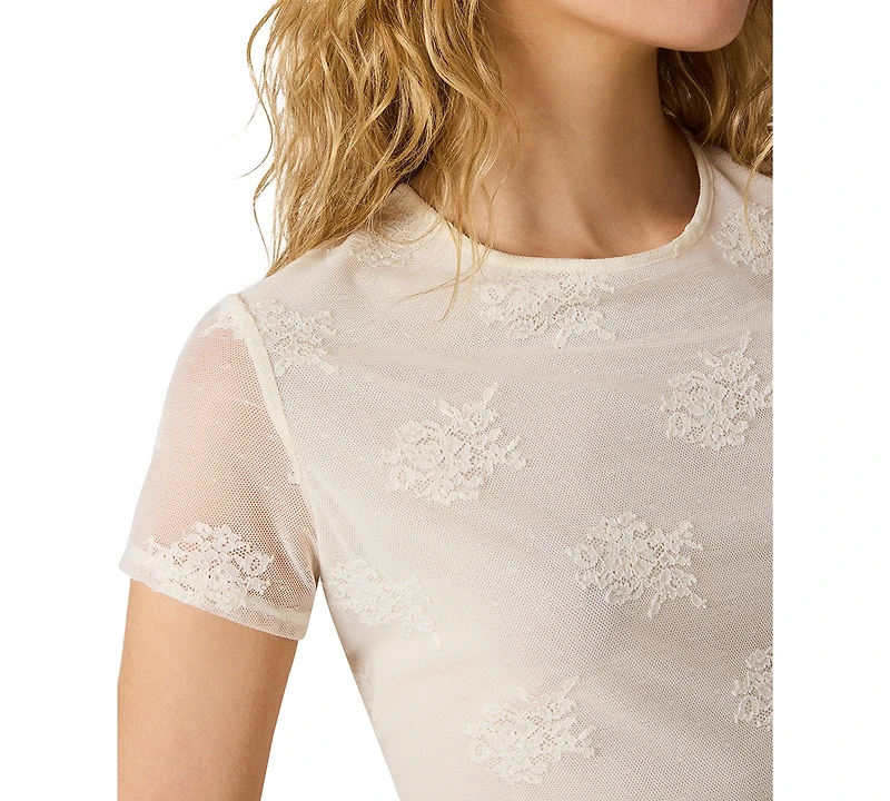 Steve Madden Women's Cropped Round Neck Top