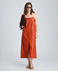 Kenneth Cole Women's Metal Strap Midi Slip Dress