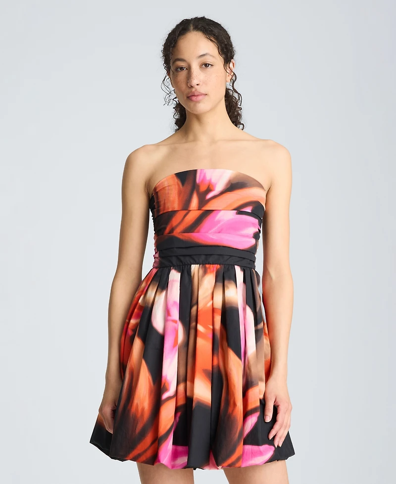 Kenneth Cole Women's Printed Strapless Mini Dress