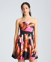 Kenneth Cole Women's Printed Strapless Mini Dress