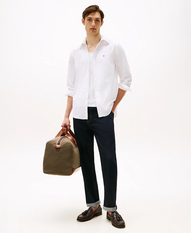 Tommy Hilfiger Men's Regular-Fit Stretch Poplin Button-Down Shirt