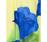 Betsy & Adam Women's Floral Strapless Ball Gown