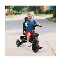 Kinder King 7-in-1 Folding Kids Tricycle Stroller with Adjustable Push Handle, Parent Toddler Trike