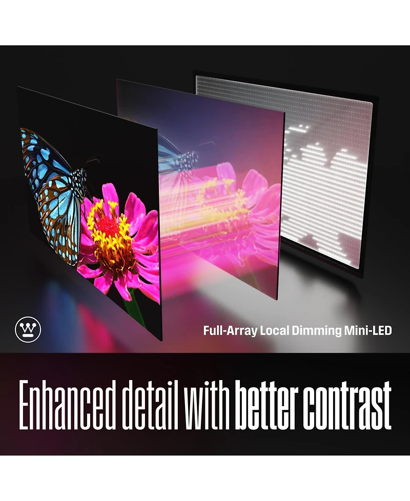 Westinghouse 50" Mini-led 4K Uhd Roku Tv w/ Qled, Dolby Vision, Apple HomeKit & AirPlay 2