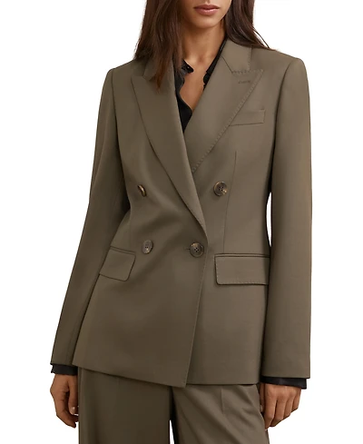 Reiss Women's Wool-Blend Double-Breasted Suit Blazer