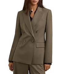 Reiss Women's Wool-Blend Double-Breasted Suit Blazer