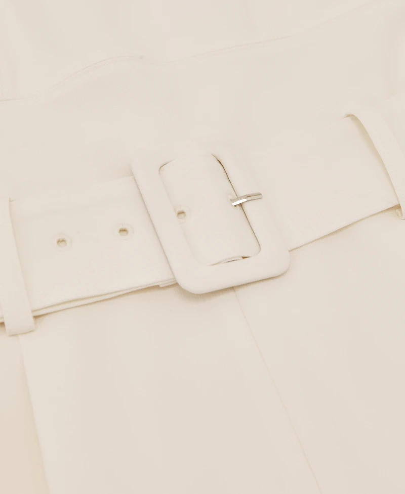 Reiss Women's Sheer-Panel Wide-Leg Belted Jumpsuit