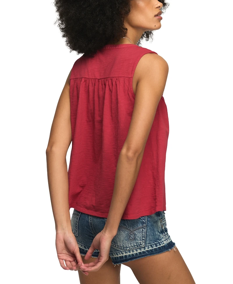 Lucky Brand Women's V-Neck Sleeveless Top