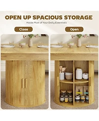 Homcom Extendable Dining Table, 60" Oval Kitchen Table for 6