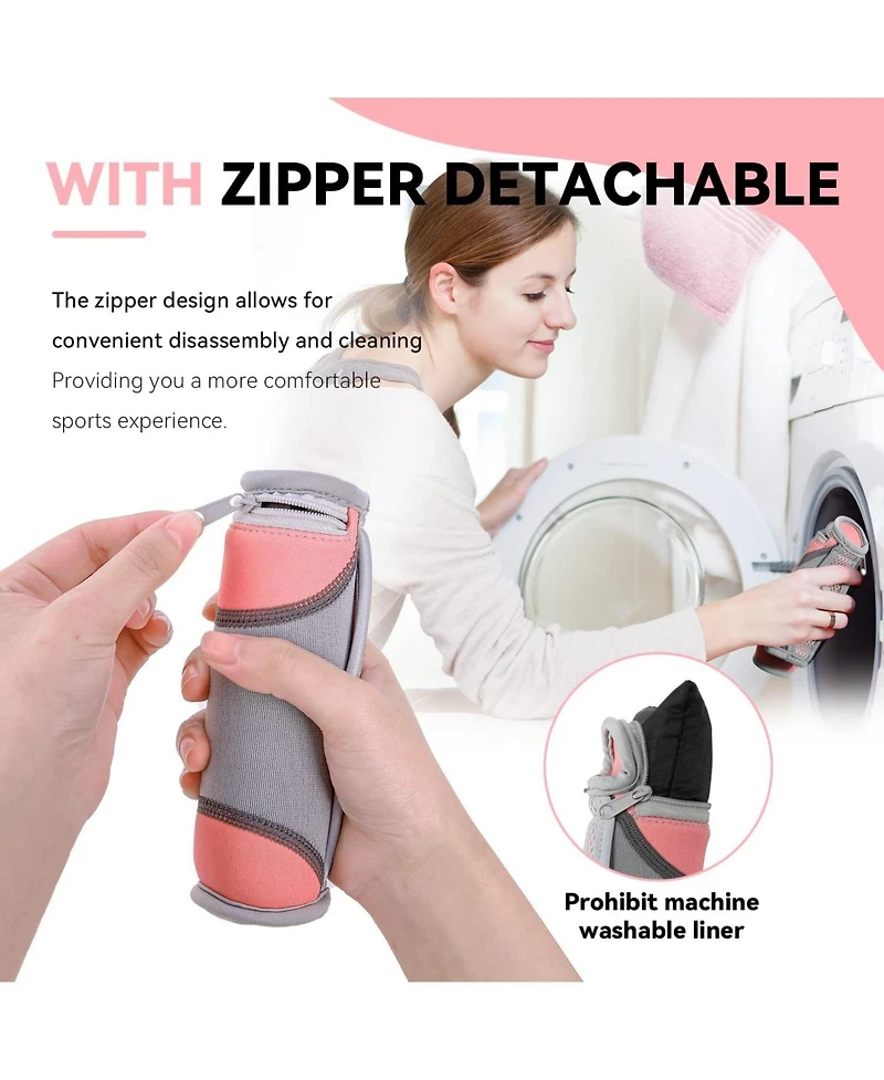 Sportneer Hand Weights for Women Set of 6 with 1 2 3 lb Pair Soft Dumbbells Hand Strap for Home Workout Running Physical Therapy Aerobics