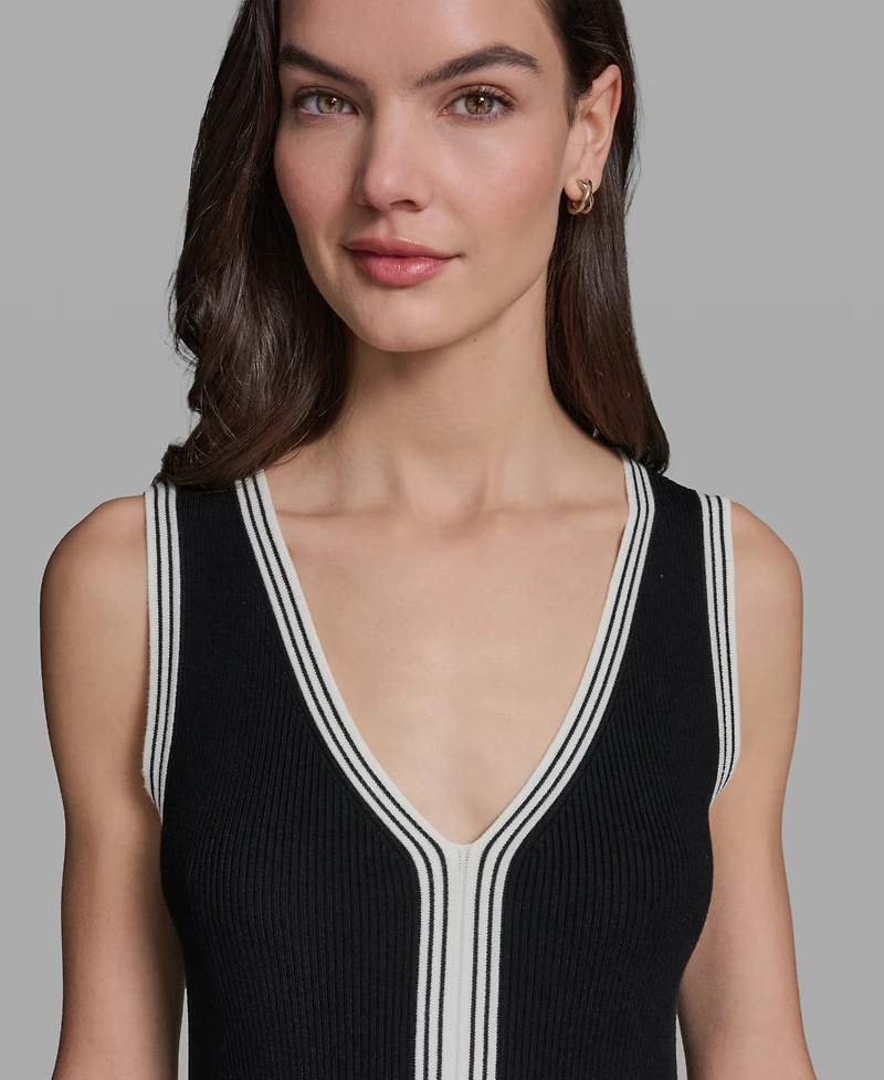 Karl Lagerfeld Paris Women's V-Neck Sweater