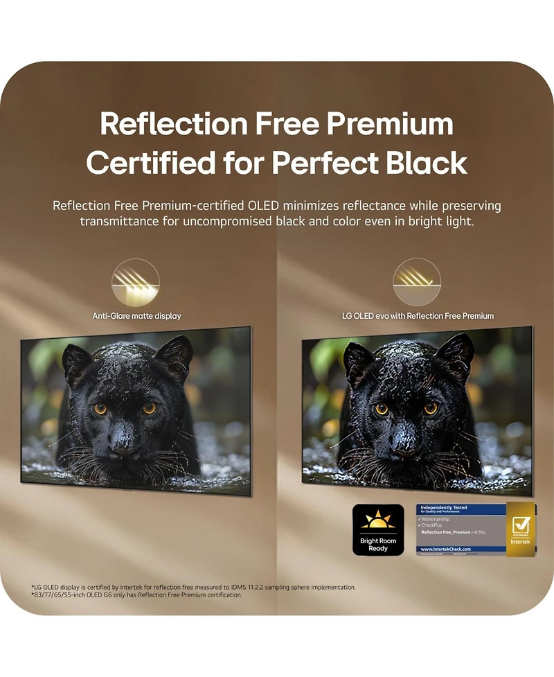 Lg Oled77G6WUA 77" Evo G6 Series OLED 4K Smart Tv (2026)