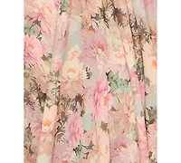 Alex & Sophia Juniors' Strapless Printed Dress