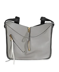 Pre-Owned Loewe Grey Black Calfskin Medium Hammock Shoulder Bag