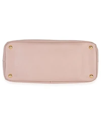 Pre-Owned Prada Pink Saffiano Galleria Lux Medium Double Zip Tote