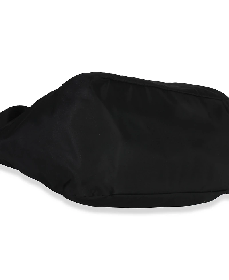 Pre-Owned Prada Black Tessuto Saffiano Leather Large Weekender Tote