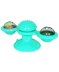 Zeus & Ruta Windmill Style Rotating Suction Cup Cat Toy Spinning Interactive Window Mounted Kitten Plaything