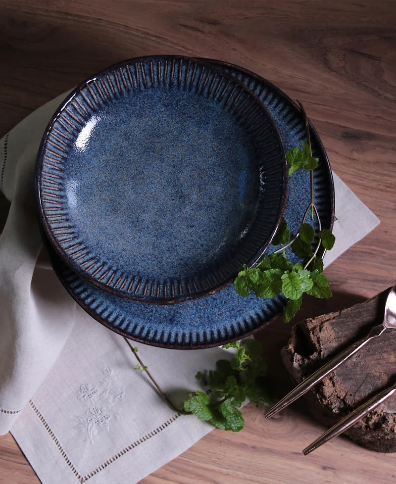 Porto Brasil Stoneware Linhas Dinner Plates