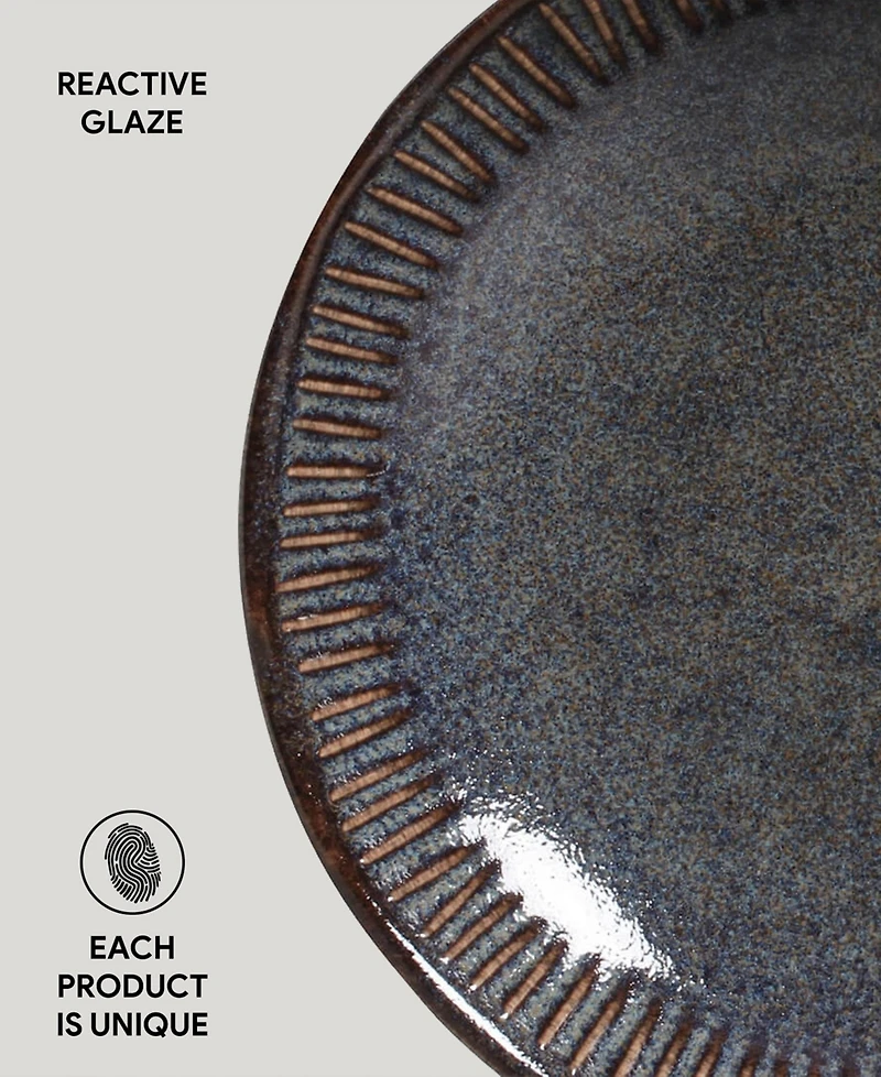 Porto Brasil Stoneware Linhas Salad Bowls, Set of 6