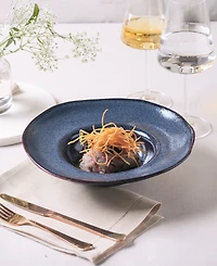 Porto Brasil 11.02" Stoneware Deep Rim Plates, Set of 4