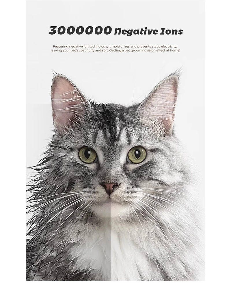 Zeus & Ruta Pet Hair Dryer Room with 3-Speed Modes, Dual-Temp Wind (32-40 aC), 5-120 Min Timer