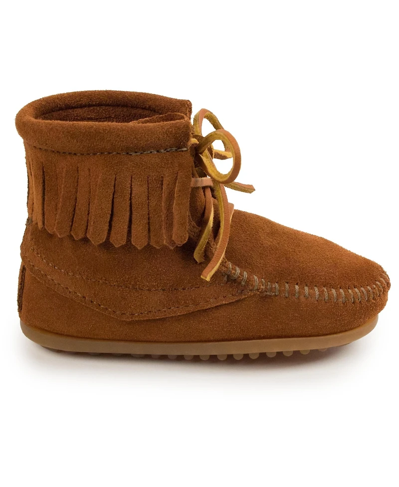 Minnetonka Little Girls Kids' Suede Tramper Lace Up Boots