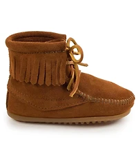 Minnetonka Little Girls Kids' Suede Tramper Lace Up Boots