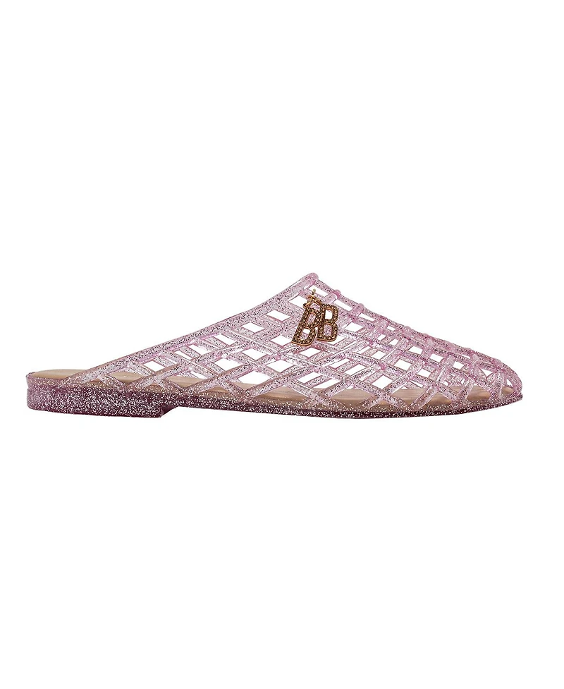 Bebe Women s Jelly Sandals - Cute Flat Sandals, Shoes for with Dangling Charms
