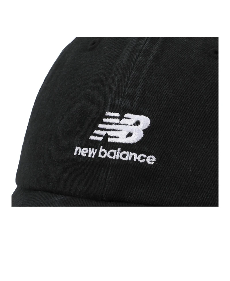 New Balance Men's Panel Stacked Logo Adult Black Hat