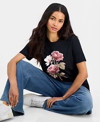 Self Esteem Juniors' Rose Graphic-Print Tee
