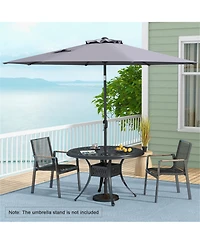 Clihome 10 Feet Outdoor Patio Umbrella with Tilt Adjustment and Crank