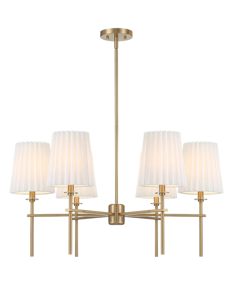 Possini Euro Design Possini Euro Frazer 32 1/2" Wide Warm Brass 6-Light Chandelier
