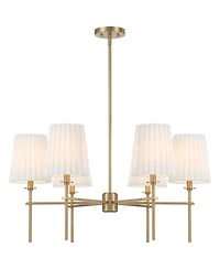 Possini Euro Design Possini Euro Frazer 32 1/2" Wide Warm Brass 6-Light Chandelier