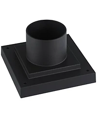 John Timberland Califa 21 3/4" Black and Seeded Glass Pier Mount Light