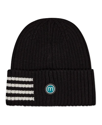 MeMoi Kids Cozy Side-Stripe Ribbed Rayon-Blend Knit Beanie