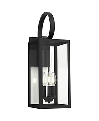John Timberland Mira Modern Outdoor Wall Light Fixture Flat 21 1/2" Clear Glass for Post Exterior Barn Deck House Porch Yard Posts Patio Home