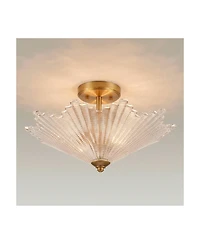 Possini Euro Design Possini Euro Sambuco 17 1/2"W Warm Brass 2-Light Bowl Ceiling Light