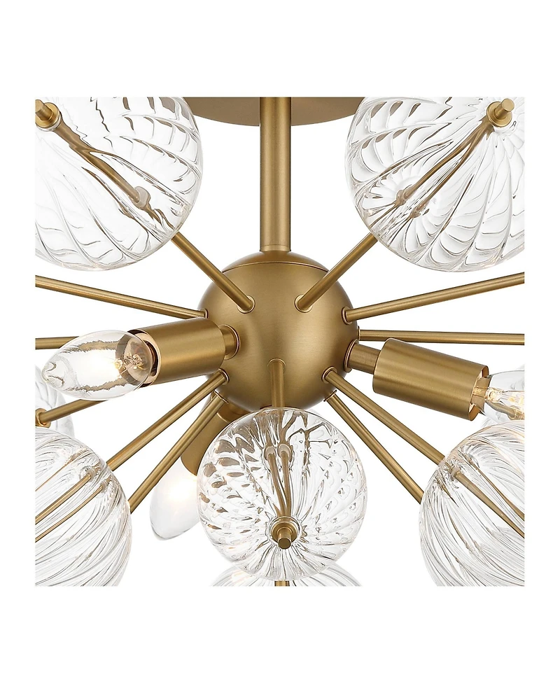 Possini Euro Design Possini Euro Magrania 23" Wide Gold Sputnik 3-Light Ceiling Light