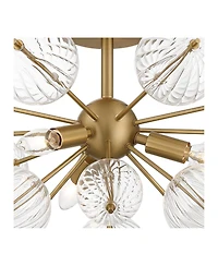 Possini Euro Design Possini Euro Magrania 23" Wide Gold Sputnik 3-Light Ceiling Light