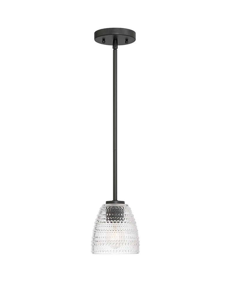 Possini Euro Design Possini Euro Sabrina 5 3/4"W Black Vintage Glass Mini Pendant Light