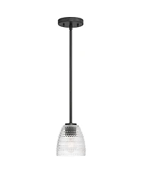 Possini Euro Design Possini Euro Sabrina 5 3/4"W Black Vintage Glass Mini Pendant Light