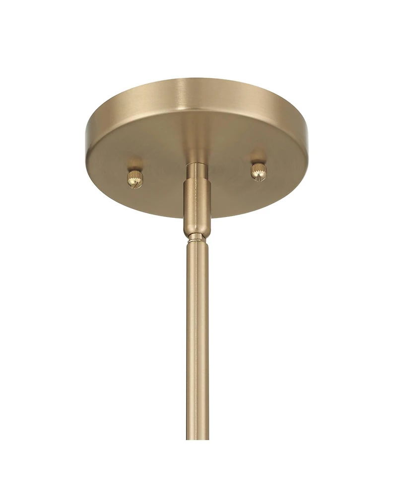 Possini Euro Design Possini Euro Krakow 7"W Satin Brass Fluted Glass Mini Pendant Light