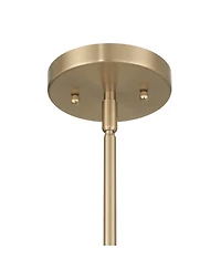 Possini Euro Design Possini Euro Krakow 7"W Satin Brass Fluted Glass Mini Pendant Light