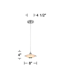 Possini Euro Design Possini Euro Saucer 8"W Nickel and Glass Led Mini Pendant Set of 3