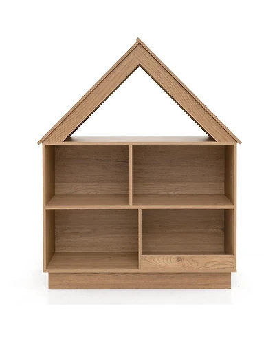Gouun 3-Tier House-Shaped Toy Storage Organizer with Open Shelves