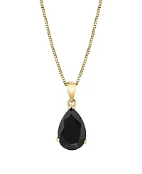 Macy's Onyx Pear Pendant Necklace (2-3/4 ct. t.w.) in 14k Yellow Gold