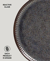 Porto Brasil Stoneware Linhas Dessert Plates, Set of 6