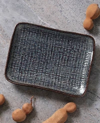 Porto Brasil 7" Stoneware Rectangular Juta Platters, Set of 4